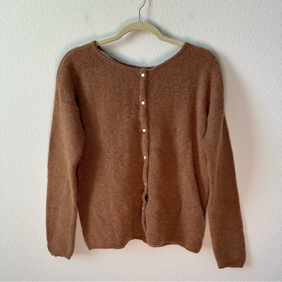 NWT Sezane Gaspard Cardigan Sweater Camel Brown SZ M - Picture 3 of 8